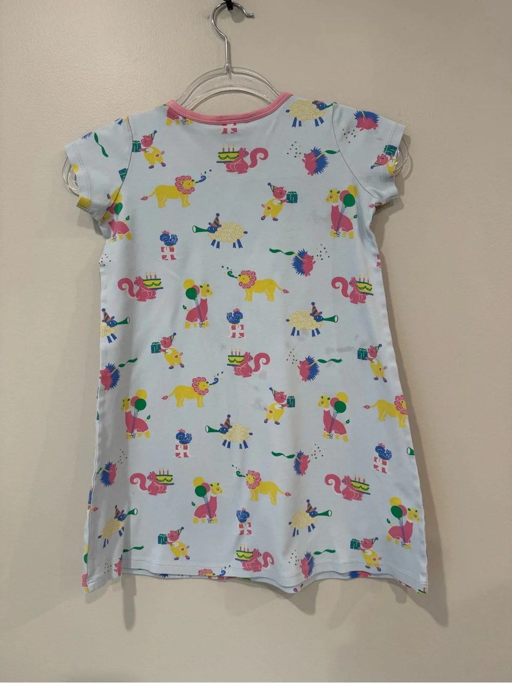 Beaufort Bonnet Company Birthday party animal Short Sleeve Polly Play Dress